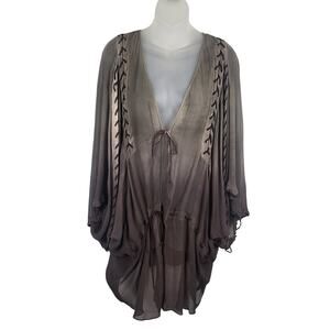 All Saints Spitalfields Sheer Coverup Kaftan Dress Top 10 Boho Pirate Festival